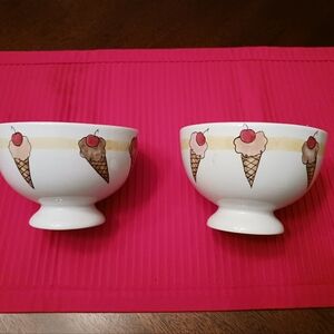 Pottery Barn Ice Cream Bowls (2)